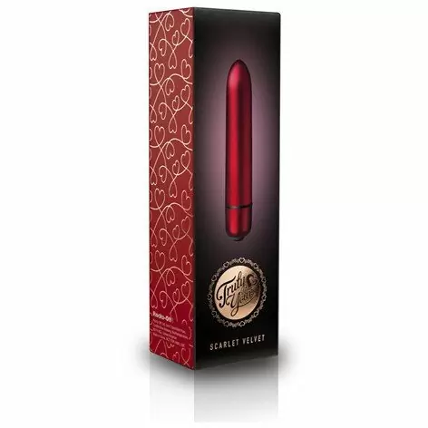 Красная вибропуля Rock Off. 9 см, ABS-пластик