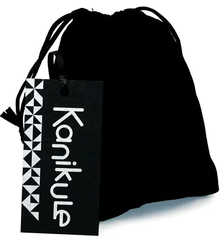 Маленькая алюминиевая анальная пробка Kanikule Small с кристаллом – золотистый с черным