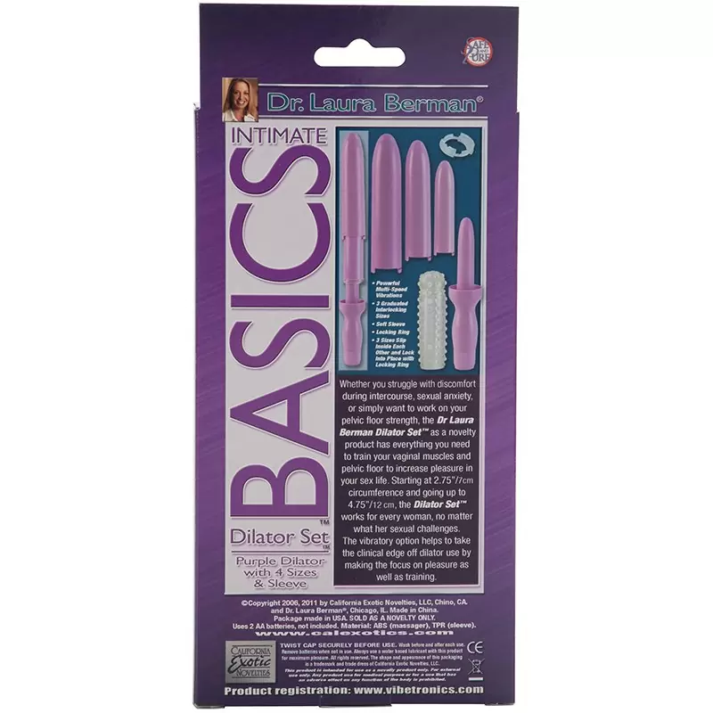 Вибромассажер с насадками Dilator Set Purple Dilator with 4 Sizes & Sleeve
