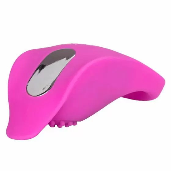 Ребристое эрекционное кольцо Silicone Rechargeable Teasing Enhancer, 9 см, 7 режимов, диаметр 3,75 см, розовый