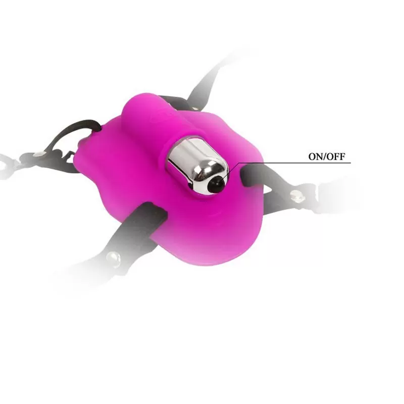 Вибростимулятор клитора Love Rider на эластичных ремешках – красный