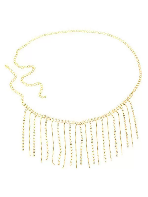 Украшение на бедра Ann Devine - Rhinestone Dangler Belt из кристаллов – золотой