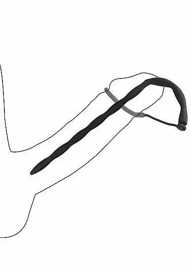 Стимулятор уретры с кольцом на головку Silicone Plug & Cock Ring Set