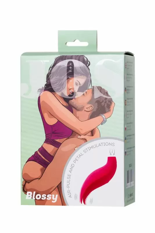 Розовый стимулятор клитора JOS Blossy. 13.5 см, 7 режимов вакуумной стимуляции, 10 режимов вибрации