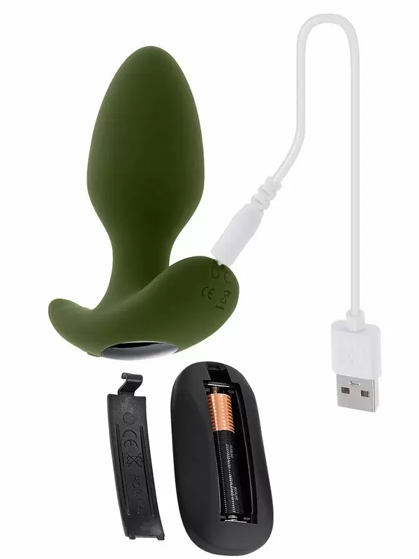 Анальная пробка Evolved The Colonel, с вибрацией, 7 режимов, 3 скорости, хаки