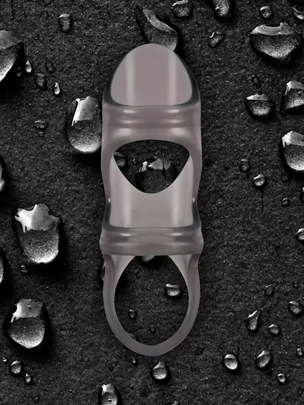 Эрекционная насадка с кольцом для мошонки Renegade - Black