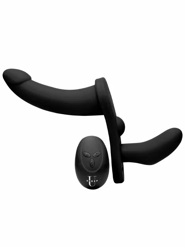 Двухсторонний страпон Double Take, 27,3 см, силикон, черный