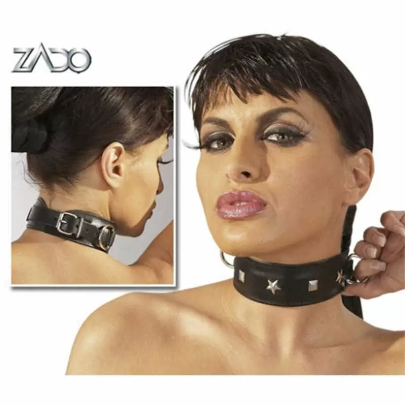 Кожаный ошейник Zado Collar - черный