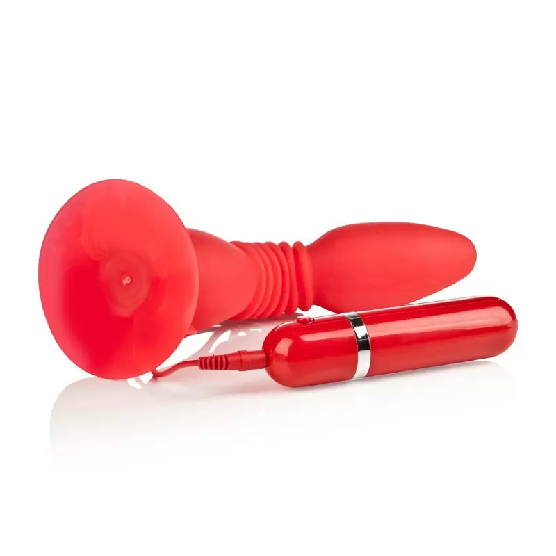 Гибкая анальная пробка с вибрацией COLT Easy Flex Glider – красная