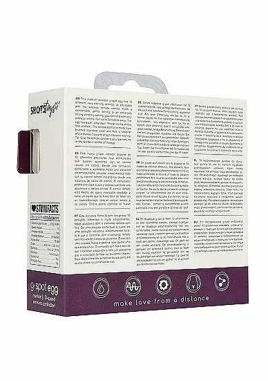 Виброяйцо для стимуляции точки G с пультом управления Medium Wireless Vibrating G-Spot Egg (Фиолетовый)