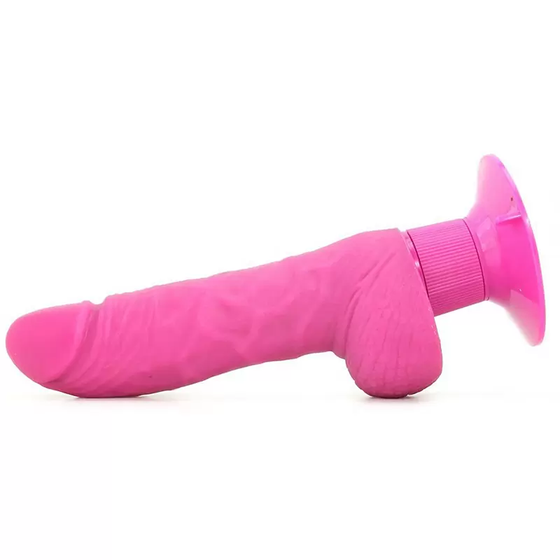 Фаллоимитатор Shower Stud Super Stud на присоске с вибрацией – розовый