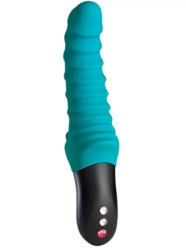 Ребристый пульсатор Stronic Drei, 24 см, 10 режимов, голубой