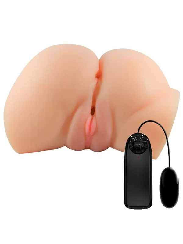 Реалистичный мастурбатор Baile Emilia, мини-полуторс вагина-анус, ТПР, телесный