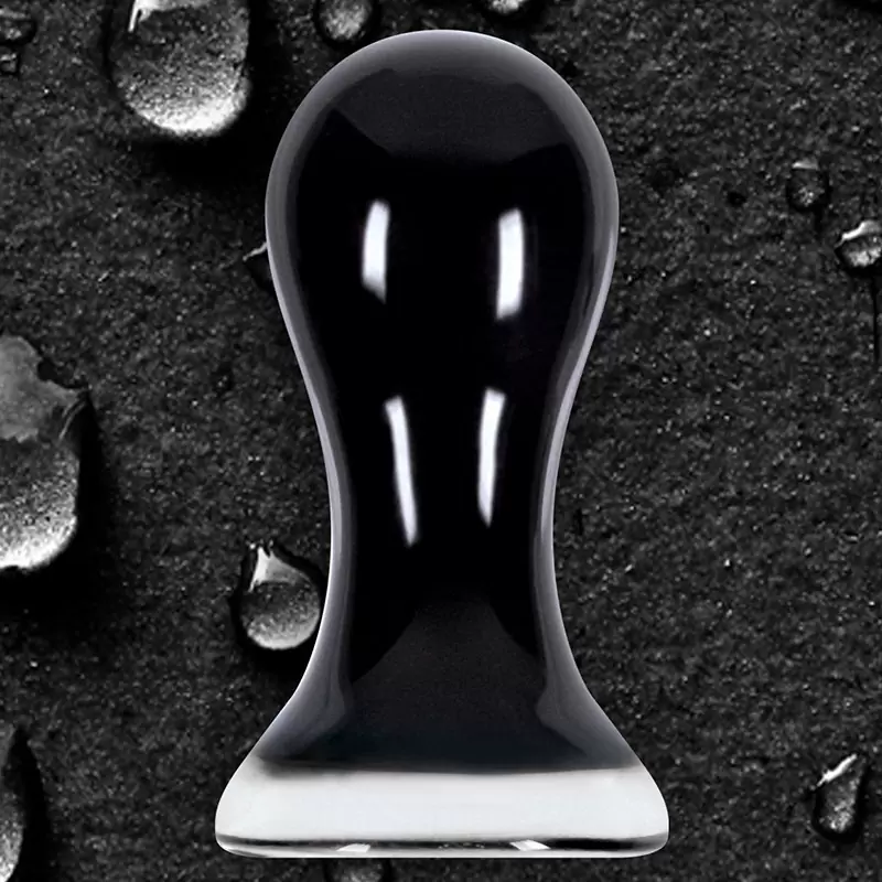 Анальный стимулятор Crystal Pops Large из стекла – черный