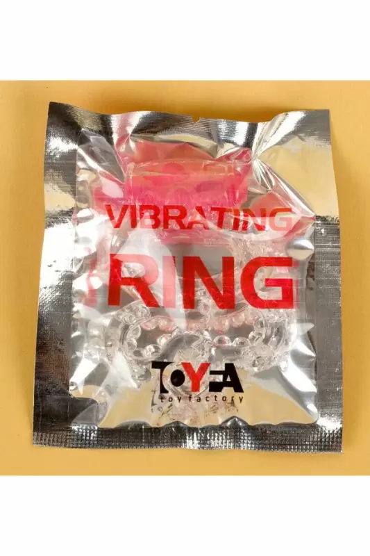 Эрекционное виброкольцо TOYFA с петлей для мошонки - прозрачный