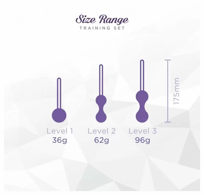 Набор вагинальных шариков So Divine Kegel training set. Фиолетовый