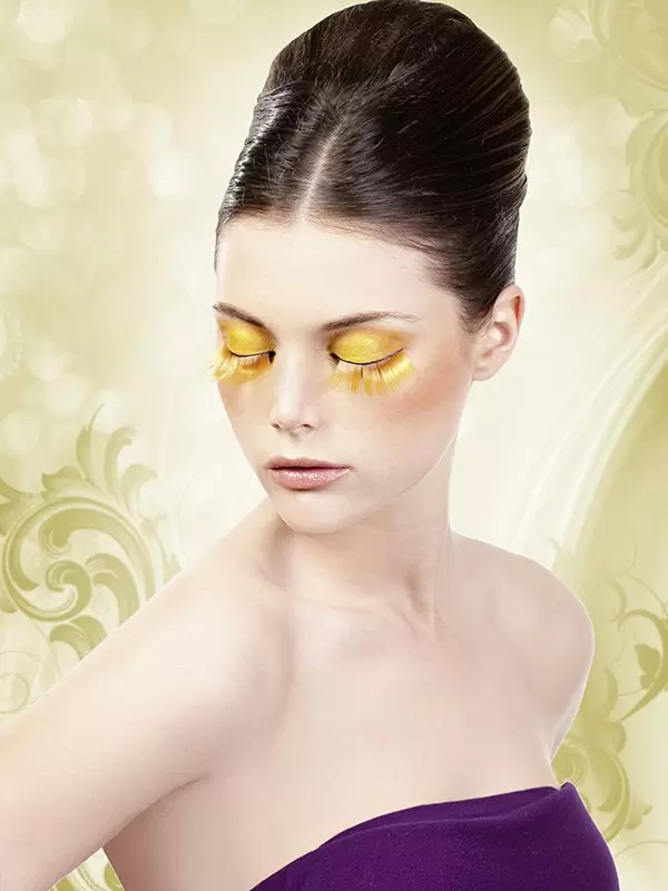 Ресницы BACI оранжевые длинные