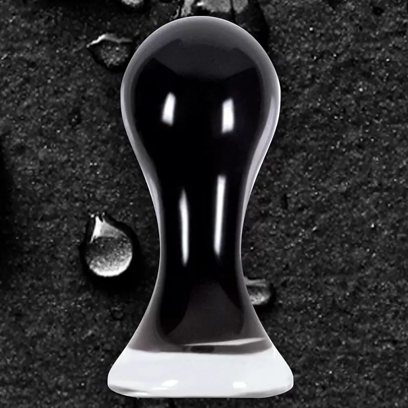 Анальный стимулятор Crystal Pops Small из стекла – черный