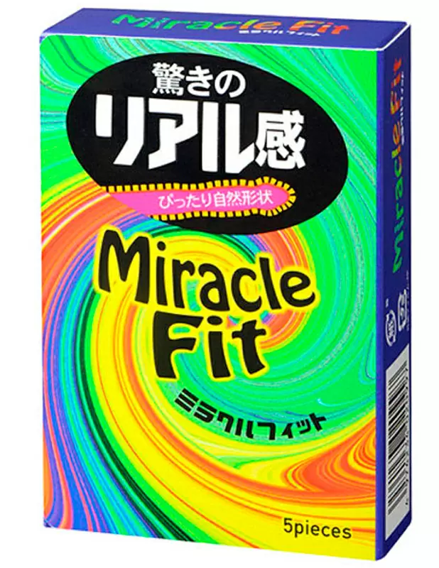 Анатомические презервативы Sagami Miracle Fit, 19,5 см, латекс, 5 шт