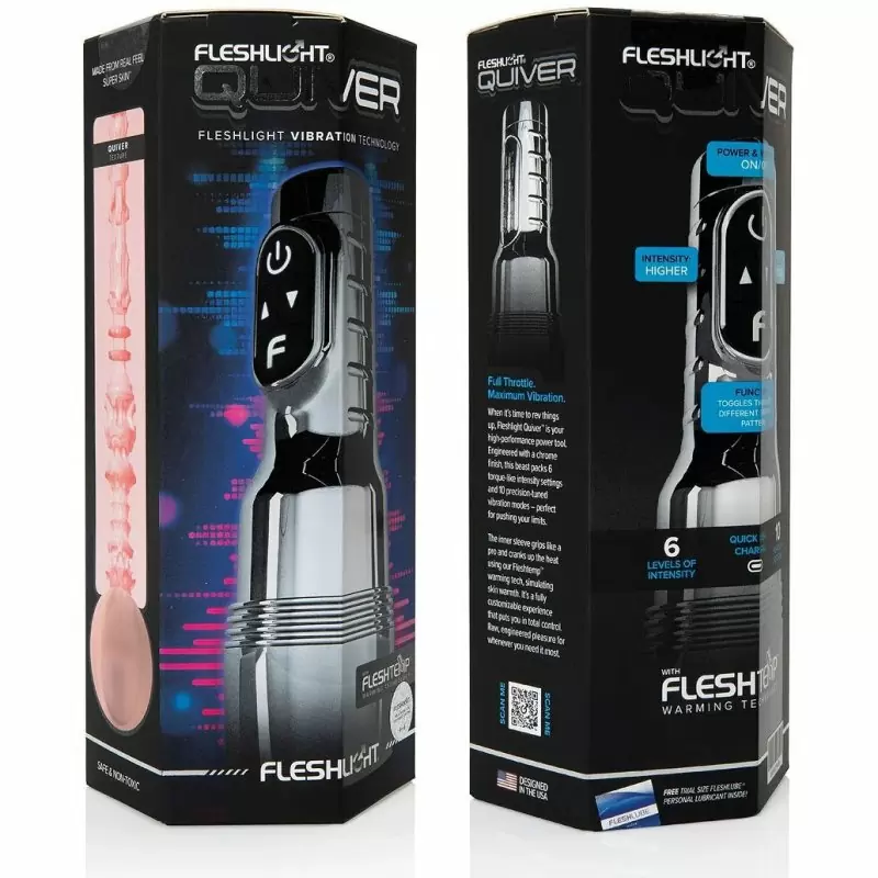 Мастурбатор Fleshlight Pink Quiver, вагина с вибрацией