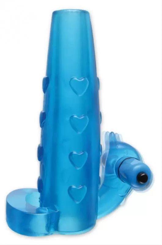 Насадка на пенис Deluxe Vibrating Penis Enhancer - голубой