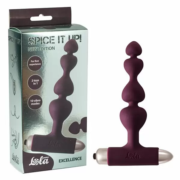 Анальная пробка с вибрацией Spice it up New Edition Excellence Wine red 8016-03lola