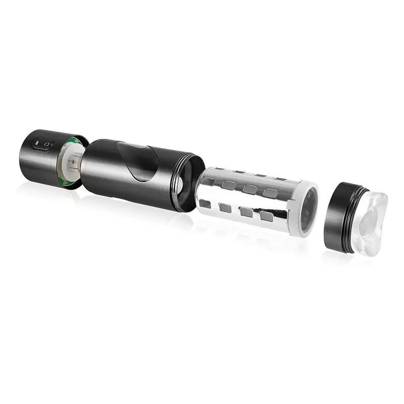 Перезаряжаемый мастурбатор ротик Roto-Bator Mouth с ротацией - черный