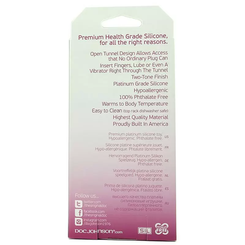 Анальная пробка с отверстием The Stretch Medium – фиолетовый