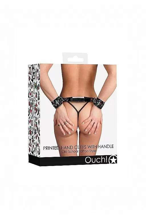 Наручники Printed Handcuffs Old School Tattoo Style
