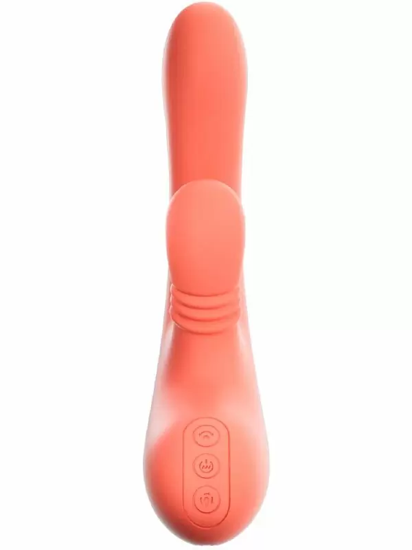 Инновационный вибратор-кролик Amovibe Vibella, 27 см, силикон, оранжевый