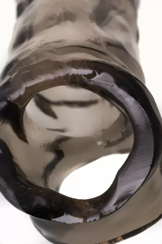 Увеличивающая насадка на пенис TOYFA XLover с петлей на мошонку – серый