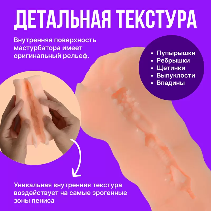 Реалистичный мастурбатор-вагина Real Woman Мулатка