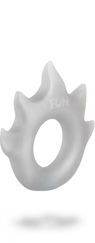 Эрекционное кольцо Fun Factory Flame со стимулятором клитора, диаметр 1,9 см, серебристый