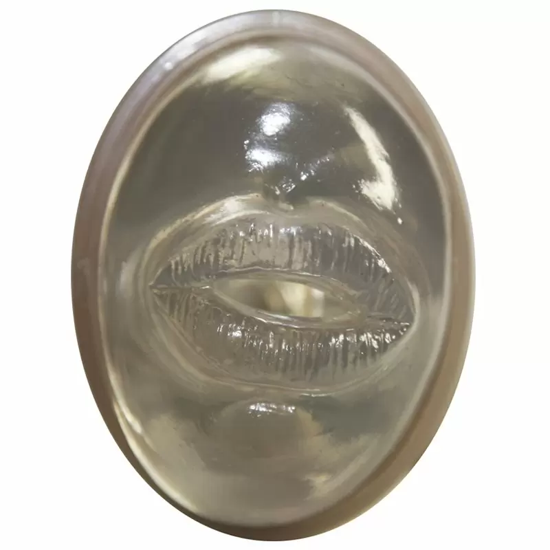 Мастурбатор ротик Deep Throat с вибрацией в тубусе – прозрачный