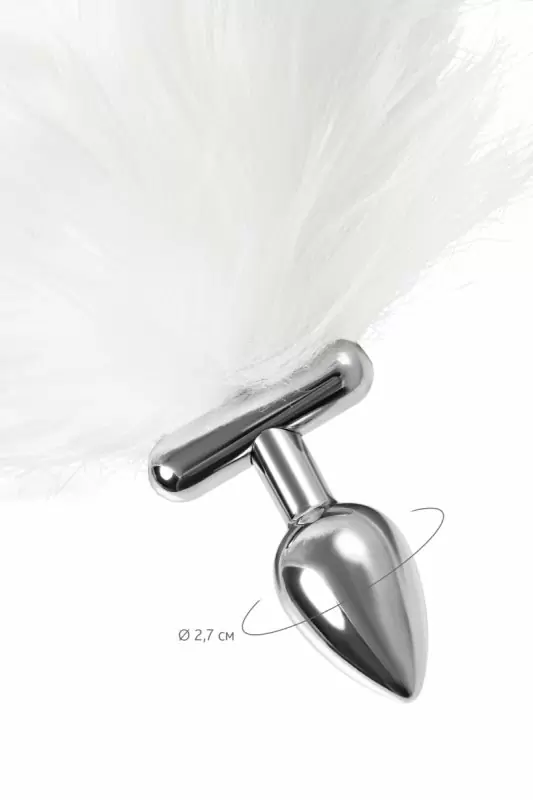 Анальная втулка со светящимся хвостом. 5.5 см, металл