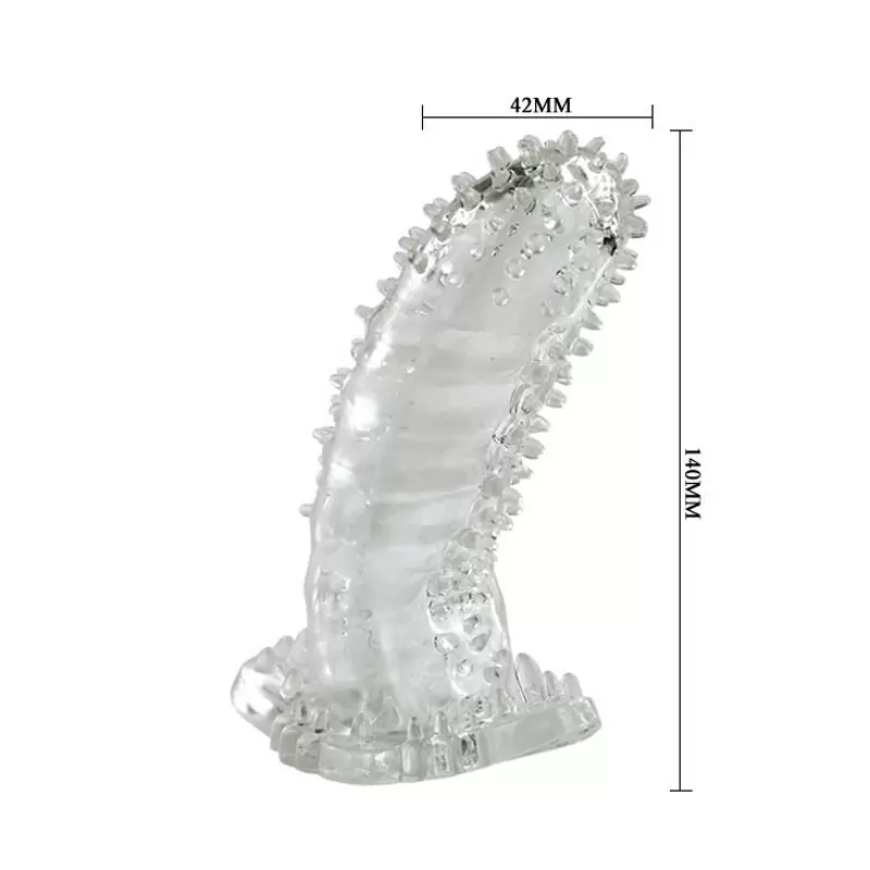 Насадка на пенис Brave Man со стимуляцией клитора и ануса – прозрачный