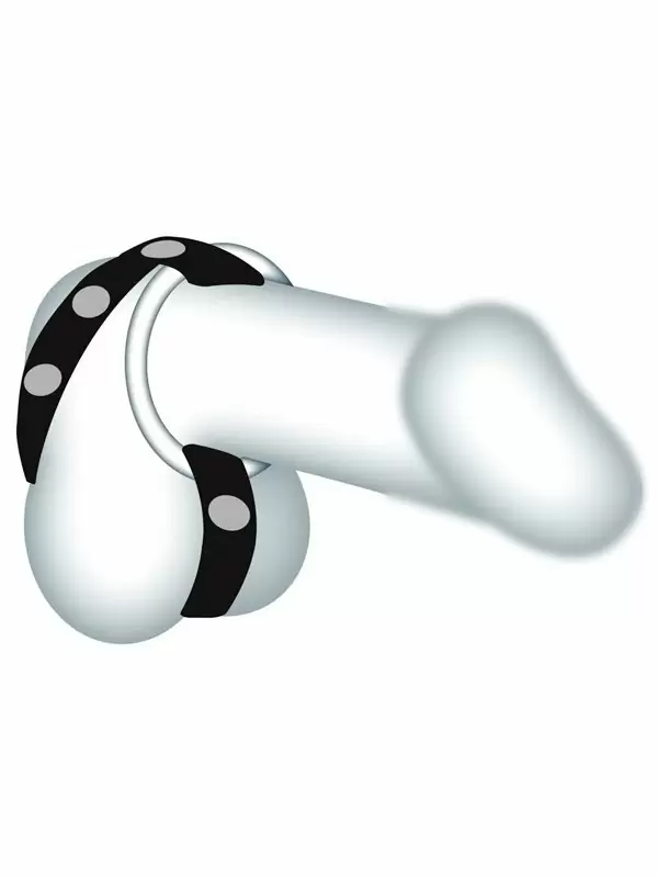 Подхват на мошонку Leder-Riemen, с 3мя съемными эрекционными кольцами, металл и кожа