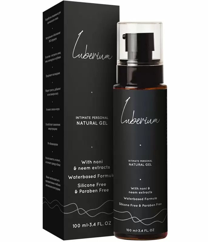 Натуральный интимный гель Luberium Natural Waterbased, с экстрактами нони и нима, 100 мл