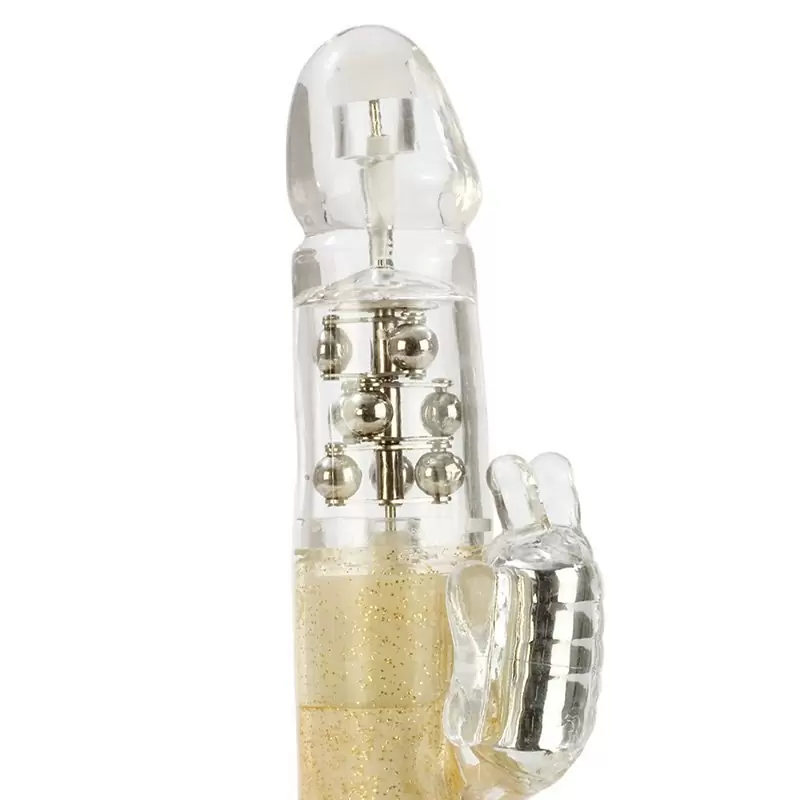 Вибромассажер Impulse Butterfly со стимулятором клитора бабочкой – золотистый