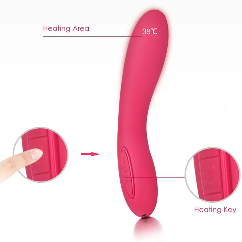 Вибромассажер Leslie с функцией подогрева, интеллектуальный режим – винно красный