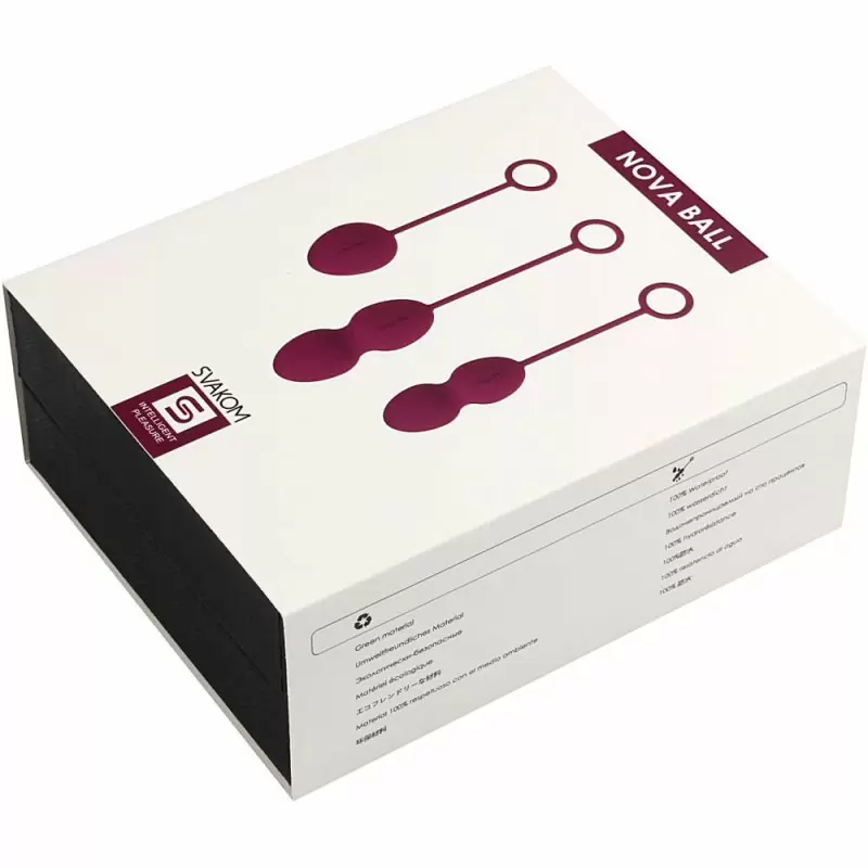 Набор вагинальных шариков Svakom Nova Ball со смещенным центром тяжести - сливовый