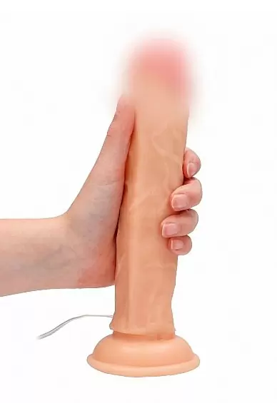 Реалистичный фаллоимитатор Shots toys Vibrating Realistic Cock, с пультом Д/У, 15 см, 10 режимов