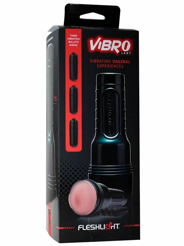 Реалистичный мастурбатор Fleshlight Pink Touch, вагина, 3 вибропули в комплекте, черный