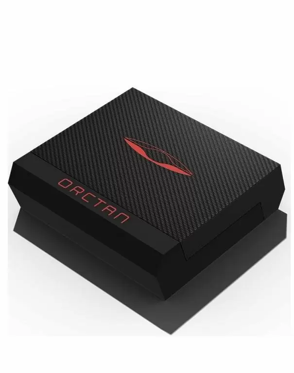 Инновационный симулятор орального секса для мужчин ORCTAN, 19 см, 9 режимов, черный с красным