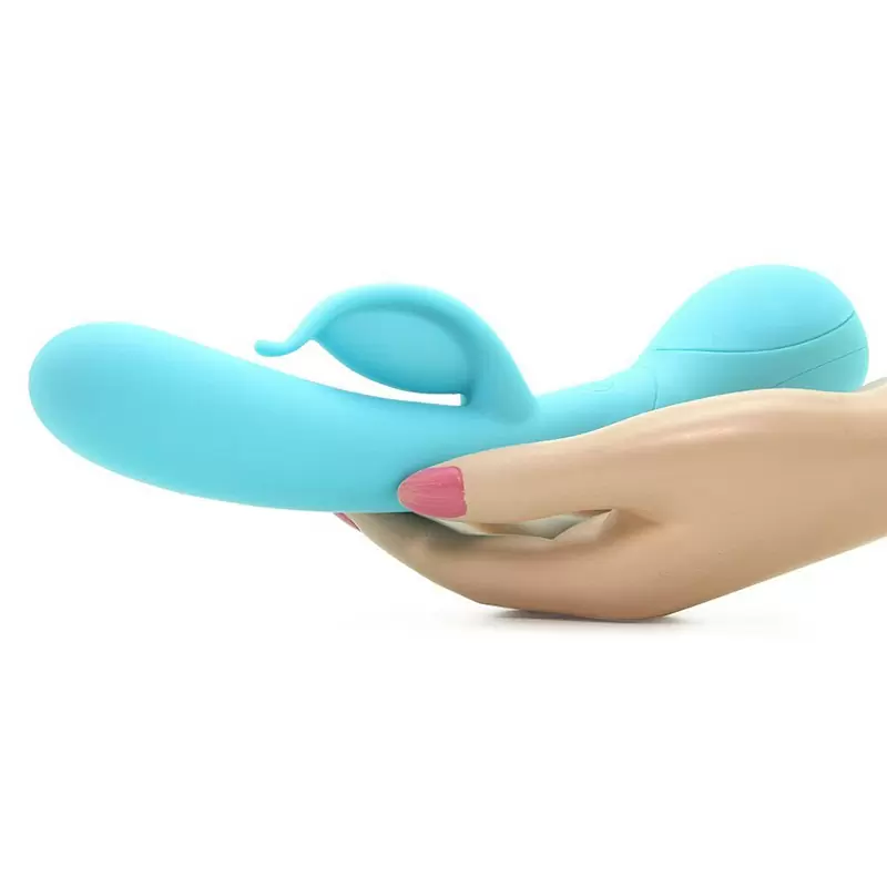 Вибромассажер Impress Dove со стимуляцией клитора – голубой