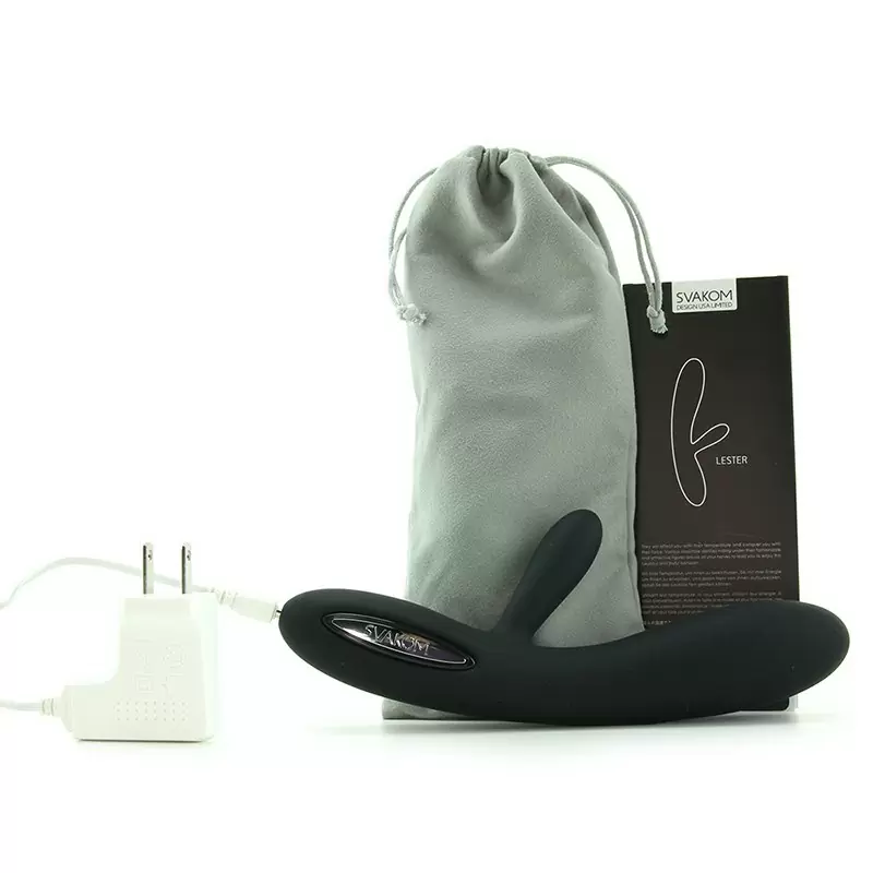 Вибромассажер Lester с функцией подогрева, интеллектуальный режим – черный