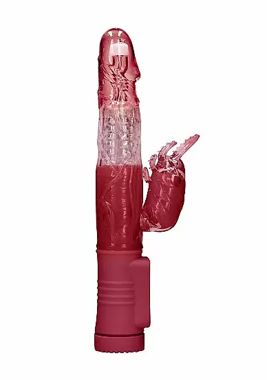 Вибратор кролик Rotating Beetle - красный