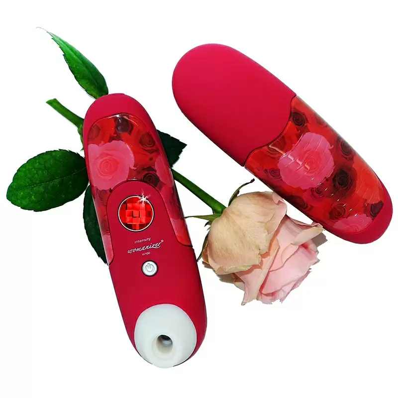 Бесконтактный стимулятор клитора Womanizer limited edition, уникальный дизайн, 16 см, красный