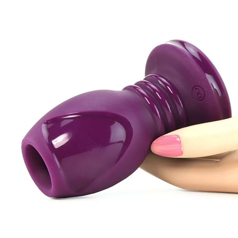 Анальная пробка с отверстием The Stretch Medium – фиолетовый