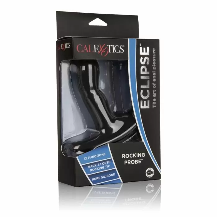 Стимулятор простаты Wireless Rocking Probe, 9 см, с ротацией, черный